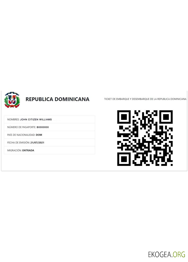 Visa électronique DOMINICANA